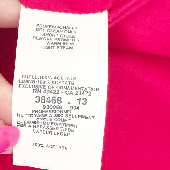 Jessica McClintock Gunne Sax Red Satin Strapless Dress - Picture 10 of 10